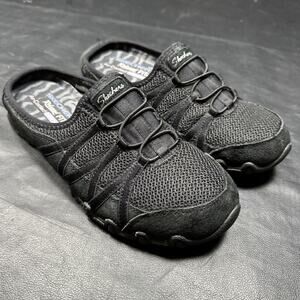 Skechers Bikers Fan Club Black Mule SHOES Women’s Size 7 Slip On Air Cooled 925